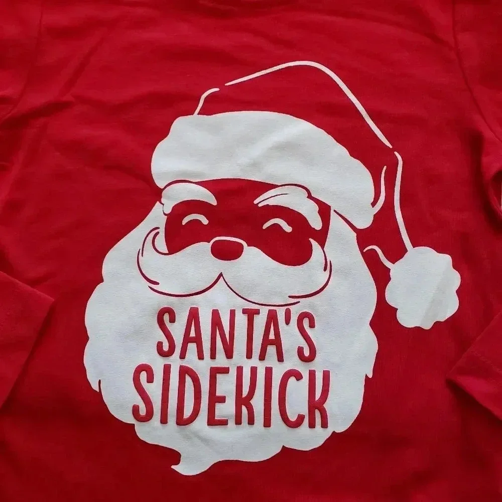 Carter's Lot of Two Tee Shirt Holiday Santa Red Size 2 T Kids